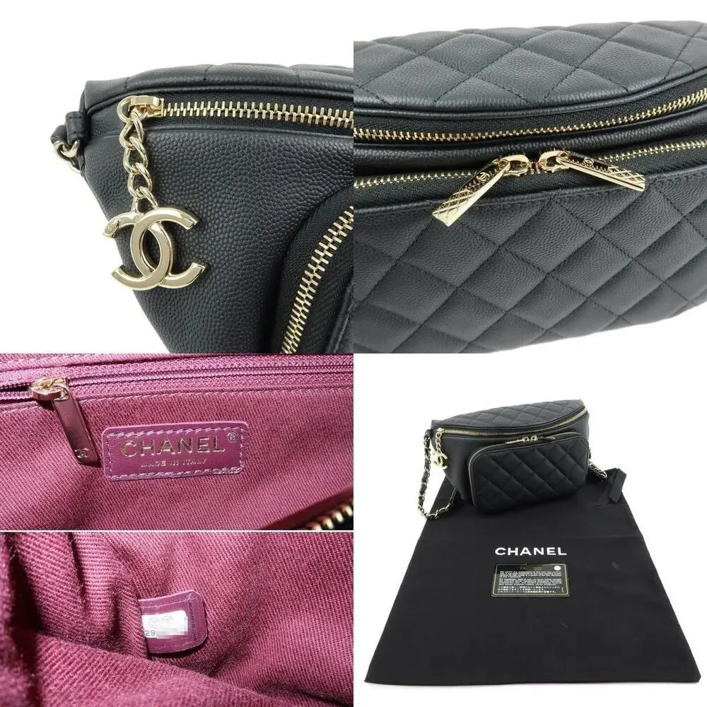 Chanel Matelasse Caviar Leather Belt Bag Black